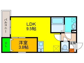 間取図 仮）ジーメゾン高石羽衣