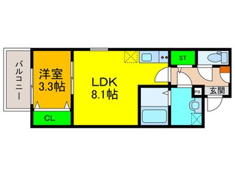 間取図 仮）ジーメゾン高石羽衣