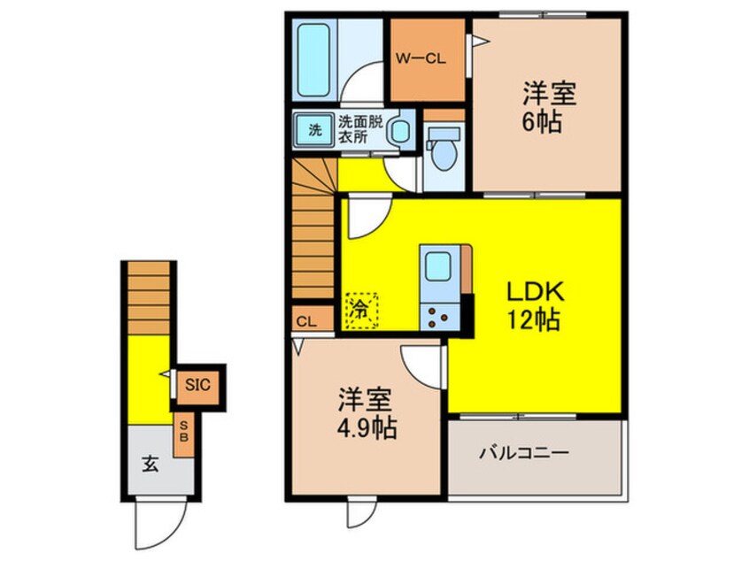 間取図 シリエージュ西今川