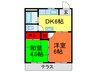 ロイヤル池田 2DKの間取り