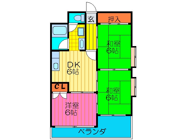 間取り図 長門ハイツ２