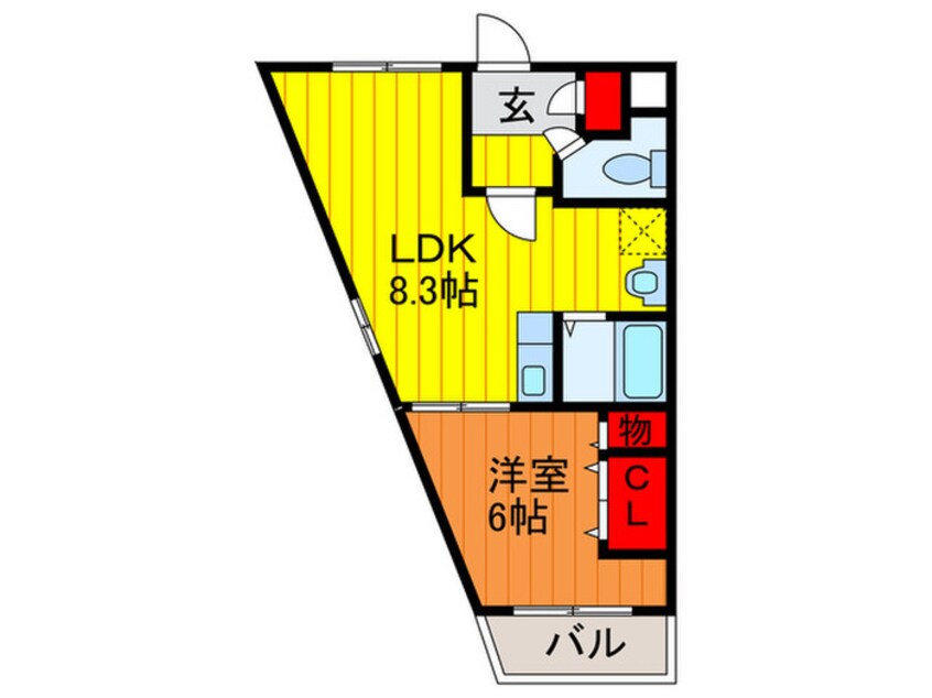 間取図 ハーミッツ・セル門真