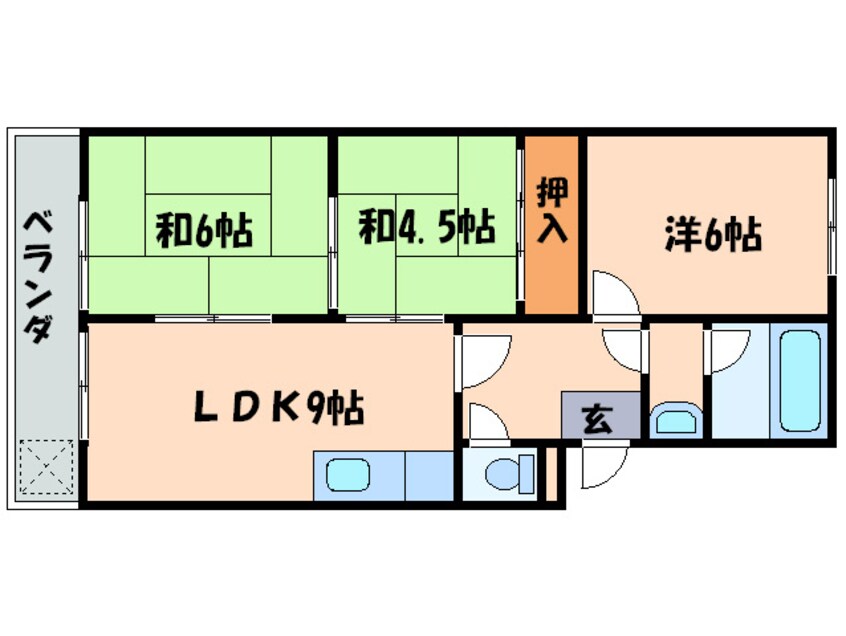間取図 メゾンド・シスクレ－ル