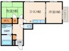 ｺﾝﾌｫｰﾄ出屋敷 2DKの間取り