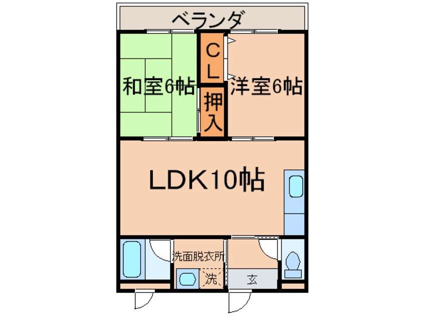 間取図 ヴィラタカツキ