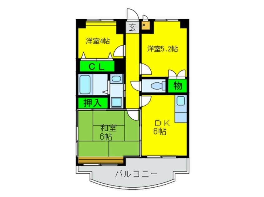 間取図 グレース津久野Ⅰ