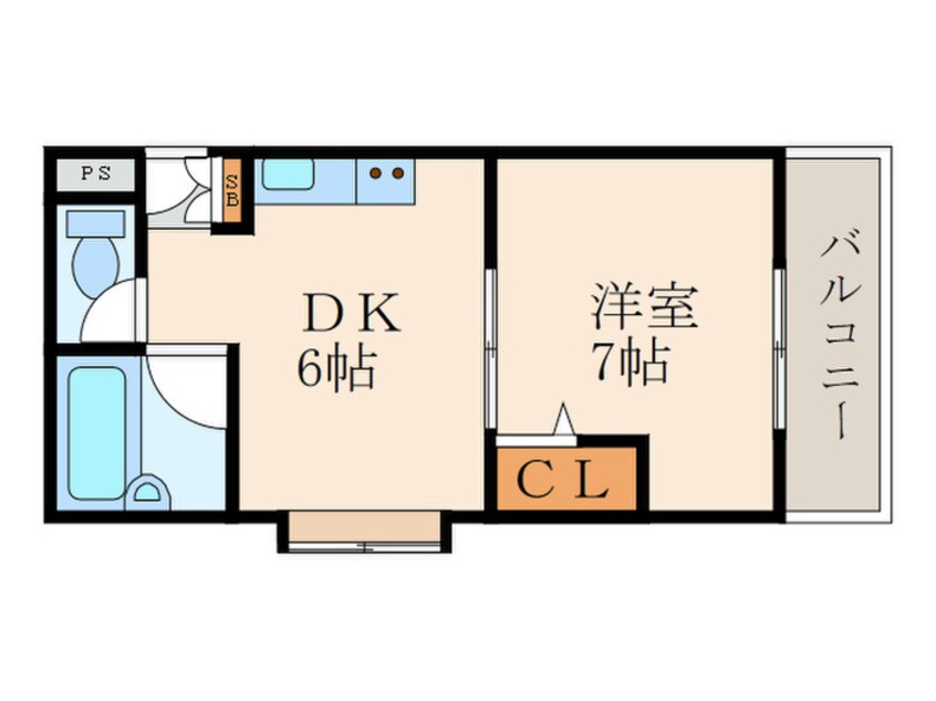 間取図 ﾆｭｰｱﾒﾘｶﾝﾌﾟﾗｻﾞ尼崎3号館