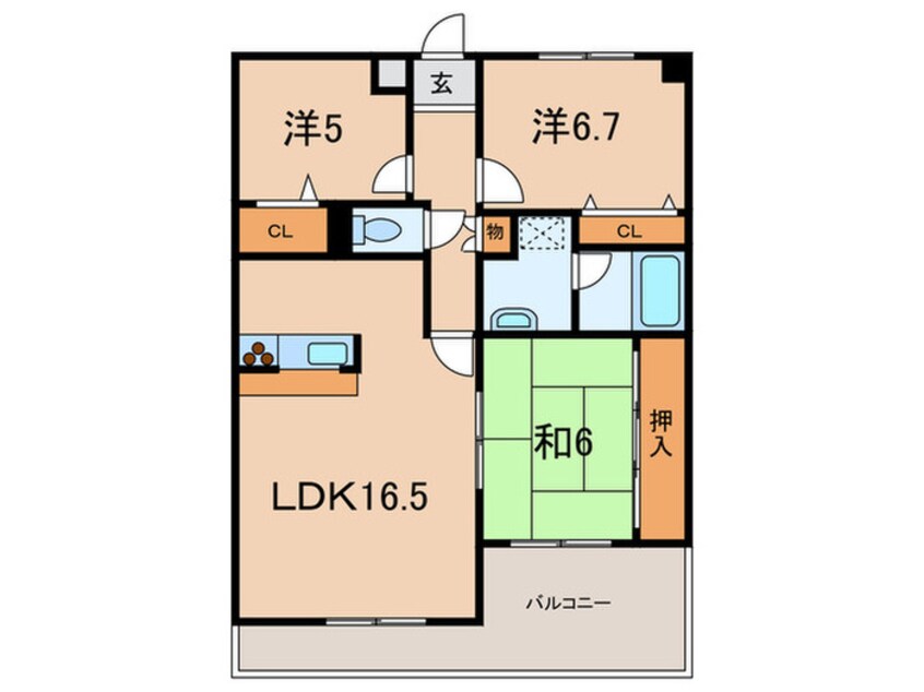 間取図 白鷹苦楽園マンション