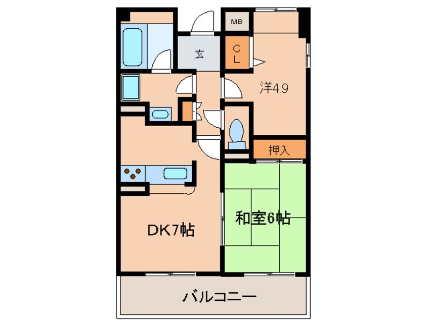 間取図 白鷹苦楽園マンション