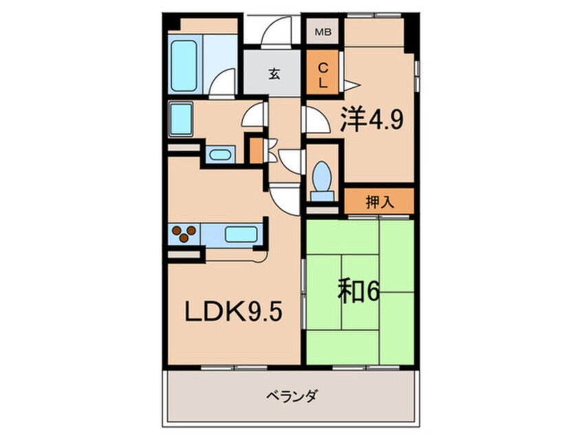 間取図 白鷹苦楽園マンション