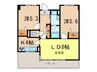 白鷹苦楽園マンション 2LDKの間取り