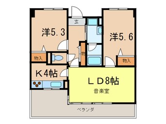 間取図 白鷹苦楽園マンション