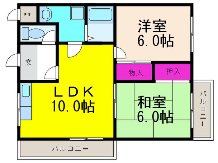 間取り図 シャルム岡本