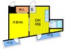 ハイムホープフル 1DKの間取り
