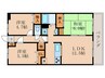 ﾗｲｵﾝｽﾞﾏﾝｼｮﾝ山科御陵（１１６） 3LDKの間取り