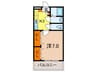 ＢＲＩＣＫＨＯＵＳＥ 1Kの間取り