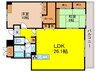 帝塚山松寿庵 2LDKの間取り