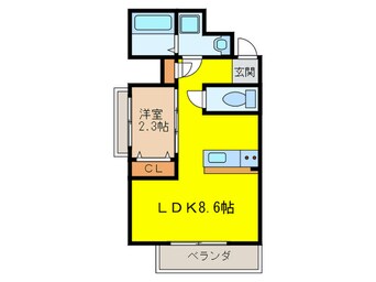 間取図 ONLY ONE池田