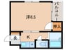 松本ハイツ 1Kの間取り