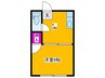 清水丘アパートＡ棟 1Kの間取り