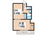 ボンジュールＬＦ 1DKの間取り