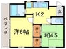 ウエストヴィレッジ 2Kの間取り