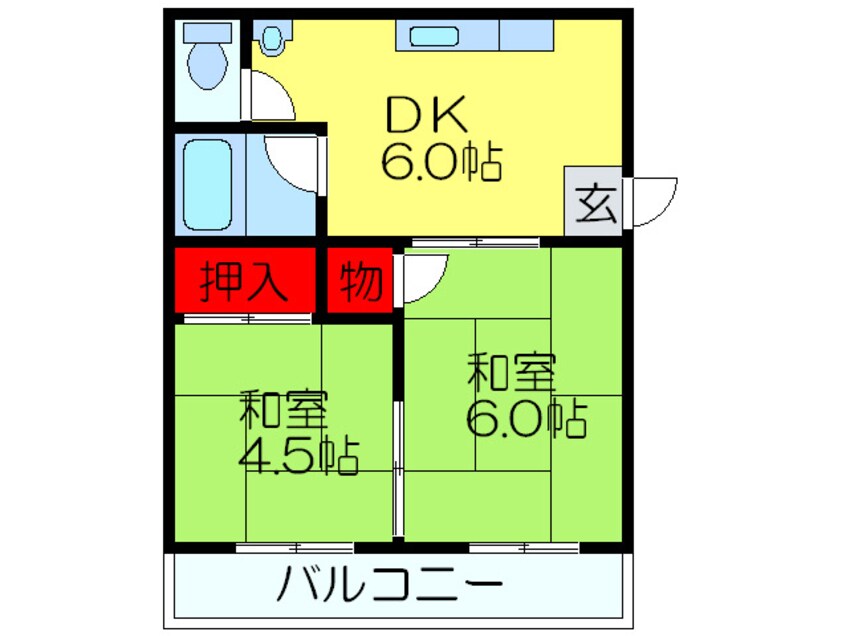 間取図 ジャーマンハイツ黒川