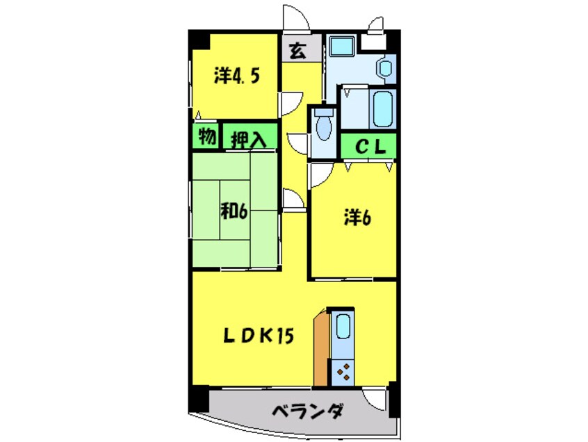 間取図 フロ－ラ－なかじま