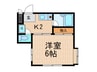 福栄ハイツ 1Kの間取り