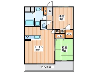 間取図 ｸﾞﾗﾝｱｯｼｭ寝屋川ｼﾃｨ-ﾏ-ｸｽｻｳｽﾘｯｼﾞ