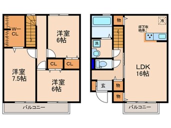 間取図 フォロ・マローネGK　B棟