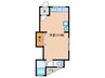 淀屋文化B 1Rの間取り
