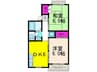 フローレスＮ 2DKの間取り
