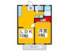 パナハイツ今熊Ⅱ 1LDKの間取り