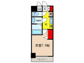間取図 プレサンスTHE神戸(212)