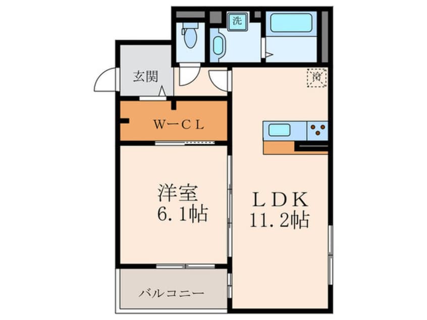 間取図 エスペランサ西難波