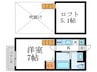 stable三条大宮 1Kの間取り