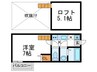 stable三条大宮 1Kの間取り