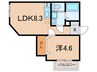 CASA杭瀬南 1LDKの間取り