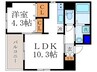 御所南　晴風苑 1LDKの間取り