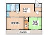 サンライズ野里 2LDKの間取り