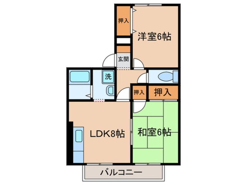 間取図 クレ－ル西山