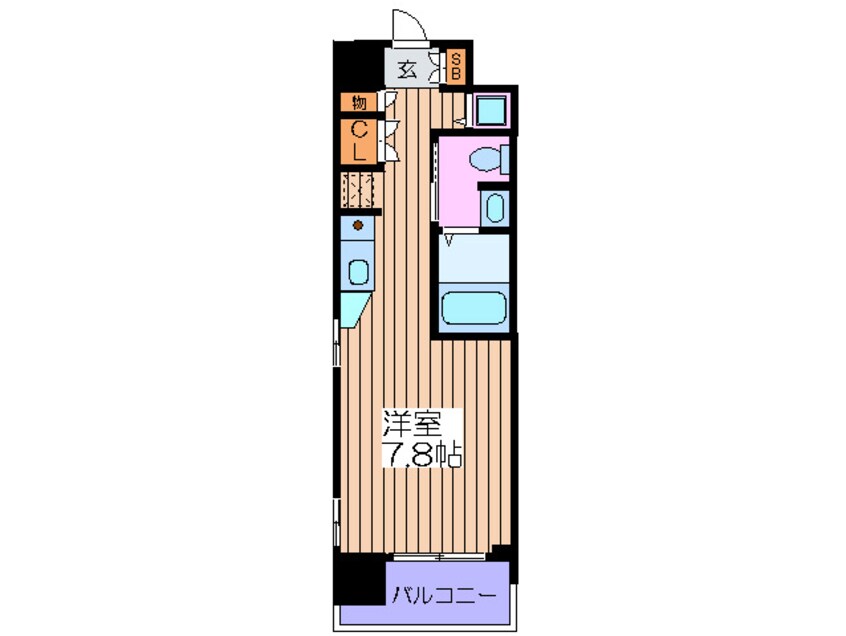 間取図 エスリ－ド御堂筋梅田（３０１）