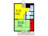 睦ハイツ 1DKの間取り