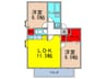 モンテビュ－ 2LDKの間取り