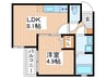 ＡＬＥＧＲＩＡ門真上野口町 1LDKの間取り