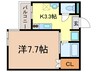 コ－ト向森 1Kの間取り