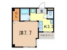 コ－ト向森 1Kの間取り
