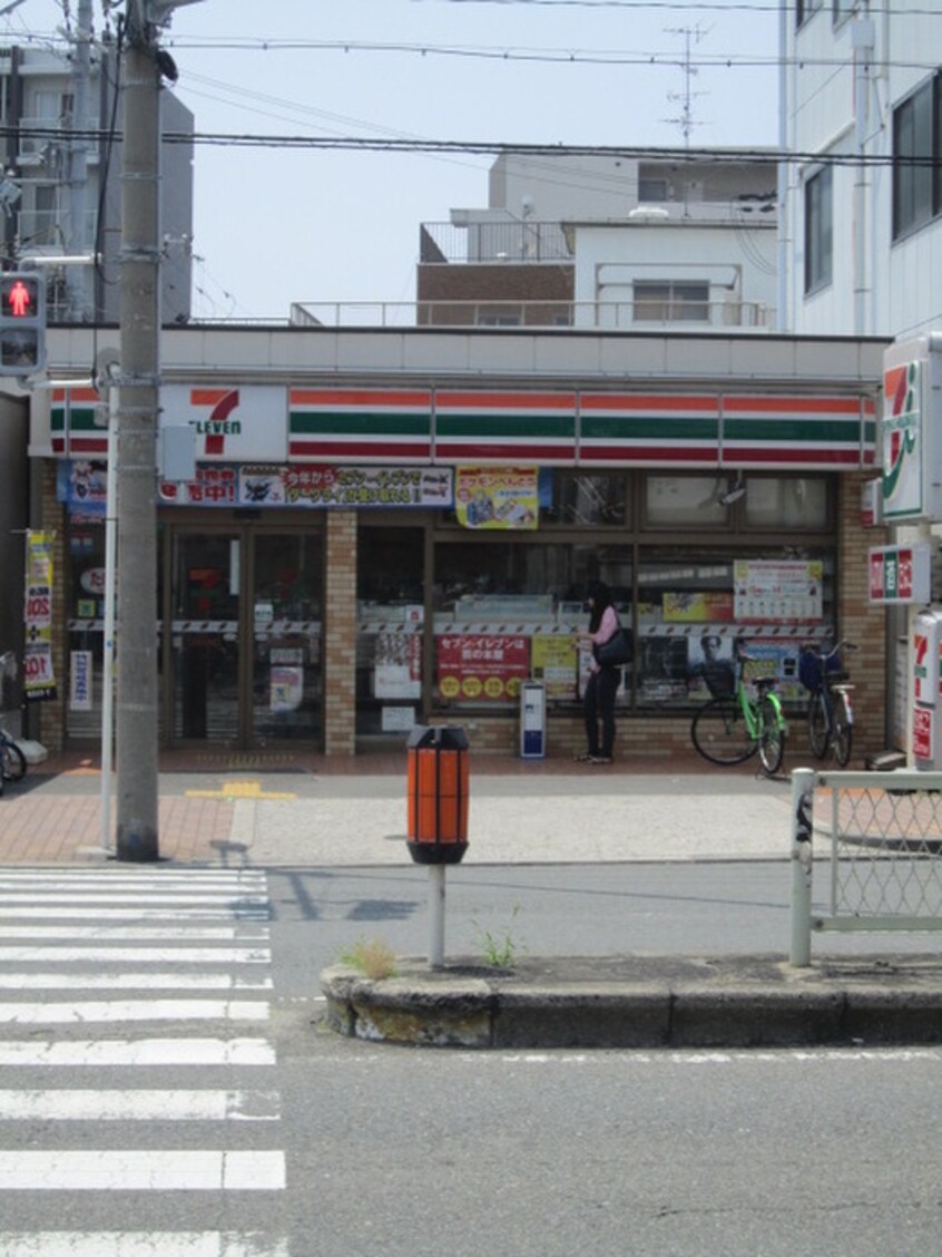 セブンイレブン 大阪新深江駅南店(コンビニ)まで417m エイチ・ツーオー新深江