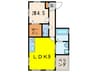 HAW宝塚 1LDKの間取り